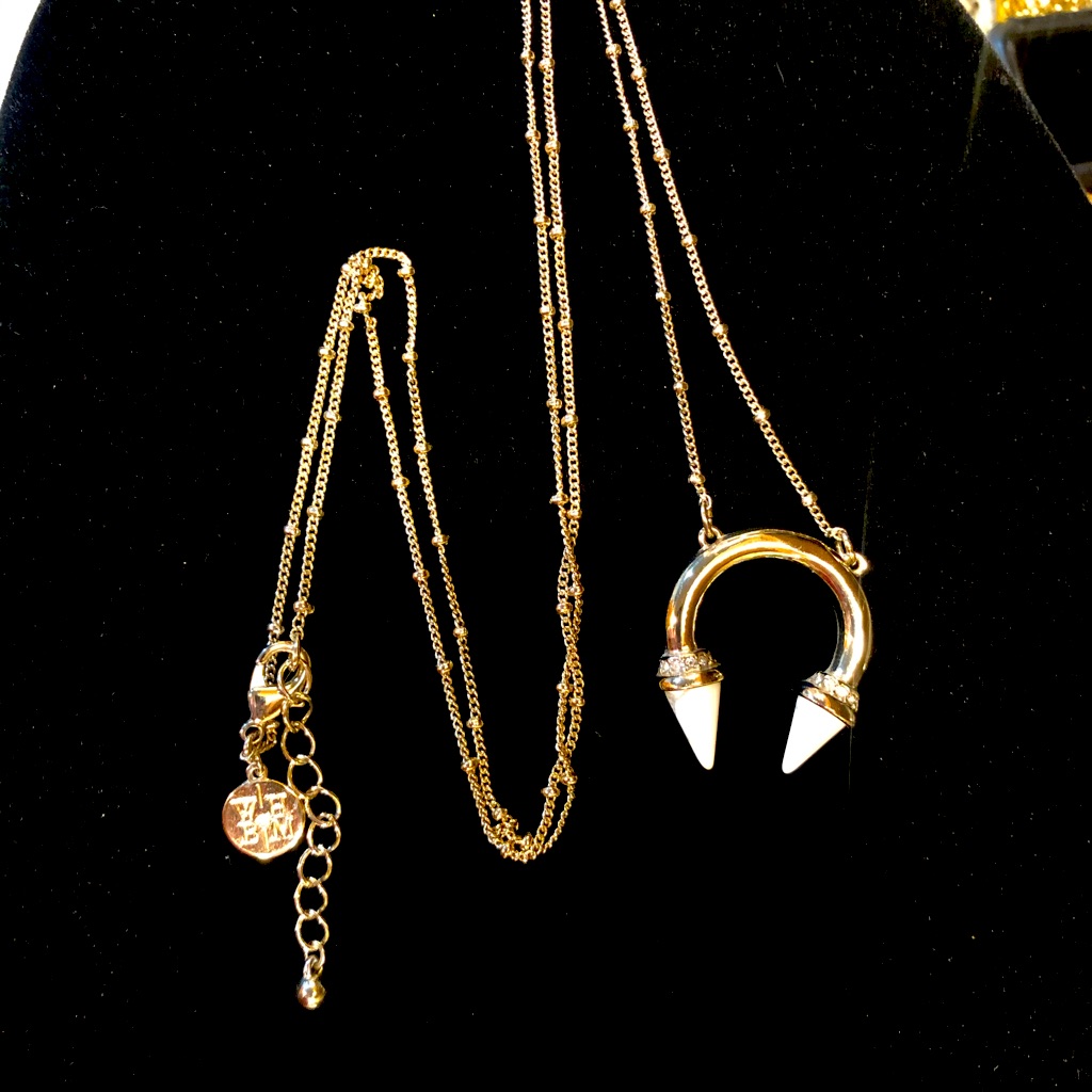 Whbm Howlite Horn Stone Necklace 9$